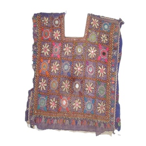Artland International Vintage Tribal Afghan Baloch Banjara Embroidery Applique Patch Mirror Work Cotton Fabric Yoke Breathable - Product Image 1