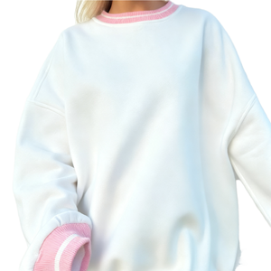 Sweat-shirt confortable pour femme à col montant, en tissu doux et chaud, coupe décontractée, manches longues et style tendance pour tous les jours. - Product Image 5