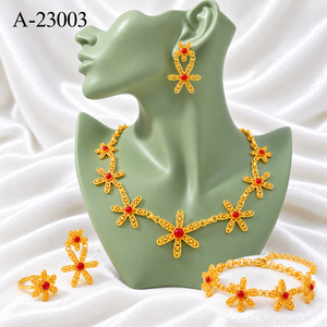 Gold Plated Copper Ethnic Indian <b>Choker</b> Necklace Earrings Engagement Anniversary <b>Women</b> Jewelry Set 23009 - Product Image 3