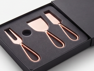Ensemble de couteaux à fromage en cuivre, 3 pièces, outils de service en métal durables, compatibles lave-vaisselle, idéal pour la vaisselle et la restauration en hôtel - Product Image 4