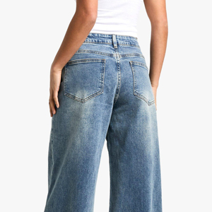 Pantalon en jean pour femme sur mesure, prix d'usine OEM ODM, coupe extensible confortable, élégant, de haute qualité, fournisseur de vêtements de mode - Product Image 4