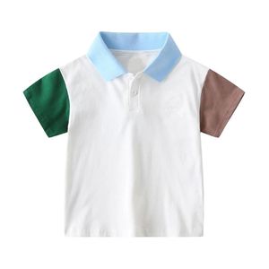 เสื้อโปโลเด็กผู้ชายผ้าฝ้ายสีเทา แขนสีเขียวน้ำเงิน ชุดนักเรียน ชุดนักเรียนประถม - Product Image 2