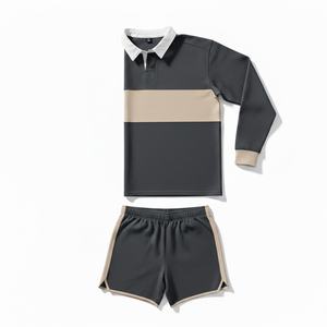 เสื้อรักบี้แบบซับลิเมชั่นดีไซน์ใหม่ พร้อมโลโก้ทีมตามสั่ง ชุดกีฬาทีม สร้างสปิริตทีม คุณภาพระดับมืออาชีพ ทนทาน สำหรับผู้ใหญ่และเยาวชน - Product Image 4