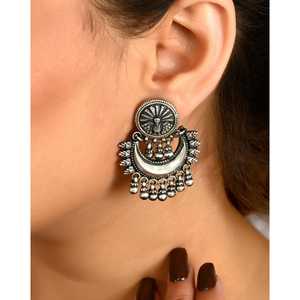Pendientes Colgantes de Plata Meera Jaipur Fashion - Product Image 1