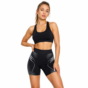 Shorts de sport imprimés pour femmes, à compression, séchage rapide, pour fitness, collants courts, tricotés, pour l'entraînement, couche de base, pour la course à pied - Product Image 2