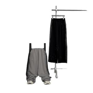 PRO ENTERPRISES Pantalon de survêtement pour homme, style urbain, coupe droite, jambe large, ample et oversize, délavé clair, taille haute élastique, en tissu épais - Product Image 5