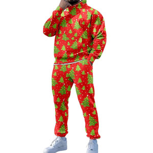 Ensemble de survêtement sportif pour homme en coton 100% avec capuche, pantalon de jogging imprimé sur mesure OEM, streetwear, vente en gros - Product Image 1