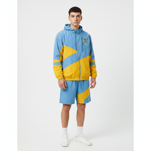 Conjunto Deportivo Unisex con Bloques de Color, Sudadera con Capucha y Cierre Frontal, Manga Larga, Ligero, Transpirable, Ropa Deportiva Informal de Verano - Product Image 4