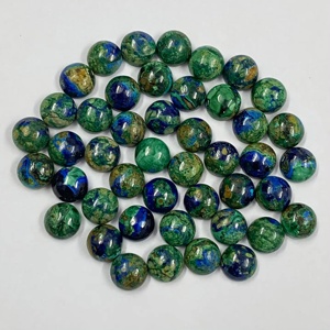8mm Naturel Azurite Malachite Rond Lisse Cabochon Semi Précieux Pierres Précieuses En Vrac Pour La Mise En Bijoux Fournisseur Régulier En Gros - Product Image 1
