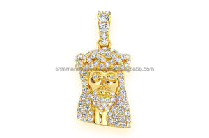 Pendentif Collier Visage de Jésus Glacé en Or Massif 10K avec Diamants Naturels, Design Religieux, Bijou Hip Hop Bling pour Rappeur - Product Image 5
