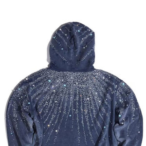 Unique Style Rhinestone Hoodies Men's Glitter Oversized Hoodies <b>Sparkly</b> <b>Long</b> <b>Sleeve</b> Shirts Party Hooded Sweatshirts <b>Tops</b> - Product Image 6