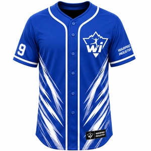 เสื้อเบสบอล WARPRO INDUSTRY แขนสั้น ติดกระดุมด้านหน้า ระบายเหงื่อได้ดี ผลิตจากผ้าสแปนเด็กซ์/ไนลอน สกรีนลายตามสั่ง ขนาดผู้ใหญ่ - Product Image 2