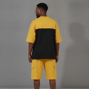 เสื้อยืดผ้าฝ้าย 100% สวมใส่สบาย พร้อมกางเกงขาสั้นเข้าชุด ชุดลำลองสไตล์สตรีทแวร์ ชุดเซ็ต 2 ชิ้นสำหรับผู้ชาย ชุดฤดูร้อน - Product Image 5