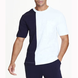 T-shirt blanc à manches courtes et col rond pour homme, motif chat imprimé noir, décontracté, respirant, en jersey tricoté 100 % coton - Product Image 1