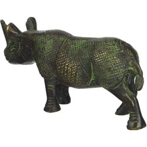 Estatua de Rinoceronte de Latón Hecha a Mano en India, Decoración Única para el Hogar, Escultura Hecha en India - Product Image 2