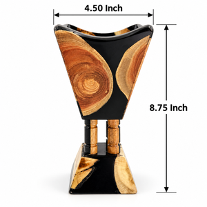 Porte-encens en bois et résine noire en forme d'étoile fait à la main, diffuseur d'aromathérapie - Product Image 4