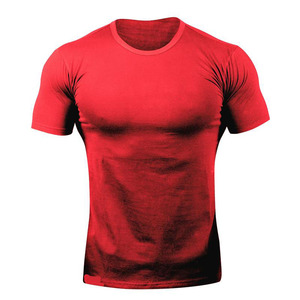 Camiseta de Compresión de Manga Corta para Hombre, Color Verde Oliva, Cuello Redondo, Corte Ajustado, Capa Base Deportiva - Product Image 3