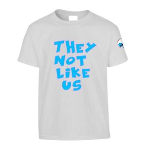 T-shirt blanc à manches courtes et col rond avec imprimé graphique bleu, vêtement décontracté pour tous les jours, streetwear confortable, vêtement unisexe - Product Image 1