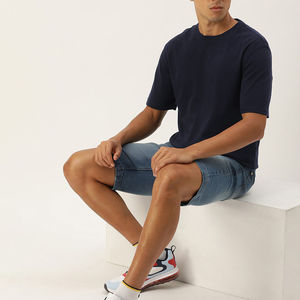 100% Cotton O-Neck Short Sleeve Regular Fit Solid Eco-Friendly Casual Men's Knitted T-Shirt 240 Grams Custom Front <b>Logo</b> - Product Image 5