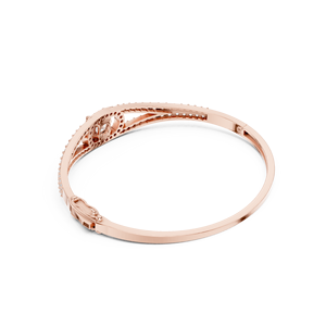 10K Lab Grown Diamond Luxury Round Cut Diamond Openwork Tennis <b>Bracelet</b> in Rose Gold Lab Grown Diamond <b>Bracelet</b> for Women - Product Image 3