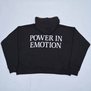 Sudadera con Capucha Personalizada al por Mayor, Bordada en Chenilla, Color Sólido, para Hombre, Negra, 100% Algodón, Felpa, Corte Regular, Informal, Invierno - Product Image 3
