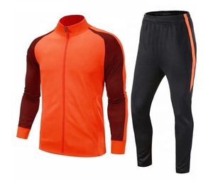 Survêtement de football bleu personnalisé pour homme, haut zippé à manches longues, pantalon à taille élastique à imprimé géométrique, vêtements de sport anti-humidité - Product Image 4