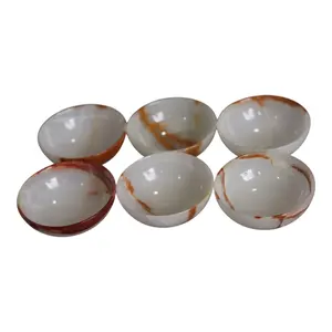 Cuenco decorativo artesanal de ónix, accesorio de piedra pulida de diseño, centro de mesa de mármol natural hecho a mano, precio al por mayor - Product Image 1