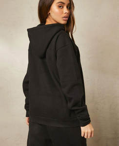 Custom Streetwear <b>Hoodie</b> Woven <b>Blanket</b> Women's Fall Clothing <b>Plus</b> <b>Size</b> Casual Solid Knitted Hoodies for Woman - Product Image 2