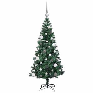 Sapin de Noël artificiel vert pré-éclairé de 59,1 pouces, en PVC et métal - Product Image 5