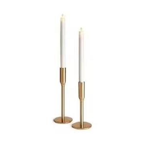 Juego de Portavelas de Boda Hechos a Mano, Modernos, Geométricos, de Metal Dorado, con Diseño de Flor Audaz |   Decoración Nórdica para el Hogar |   Impresión en Relieve - Product Image 2