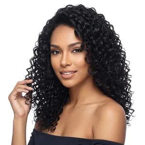 Cheveux humains 100% Remy en trame, longs, noirs naturels, bouclés, texture ondulée naturelle - Product Image 3