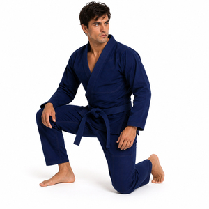 Kimono de Jiu-Jitsu Brésilien Noir Premium avec Ceinture 100% Coton pour Entraînement Professionnel et Compétition - Product Image 5
