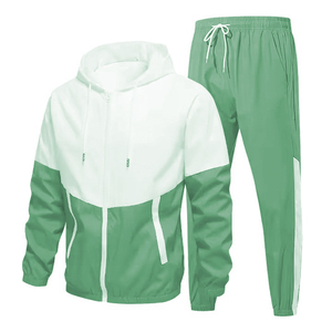 Ensemble de survêtement sportif personnalisé pour hommes et femmes, veste zippée intégrale et pantalon de jogging, imprimé délavé à l'acide, à capuche unie - Product Image 3