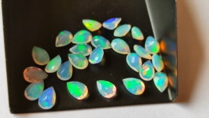 Opale naturelle éthiopienne Welo de qualité AAA, taille poire, multi-feu, calibrée 3x5mm, pierre précieuse en vrac pour la création de bijoux américains - Product Image 5