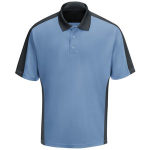 Chemise à manches courtes bleu clair pour homme, 100% polyester, style décontracté uni, tissu tricoté à séchage rapide, coupe classique - Product Image 1