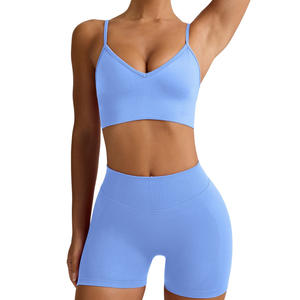 Conjunto Deportivo Seamless para Mujer al por Mayor Personalizado: Sujetador Deportivo y Shorts de Cintura Alta para Fitness, Yoga y Entrenamiento - Ropa Deportiva Elástica - Product Image 1