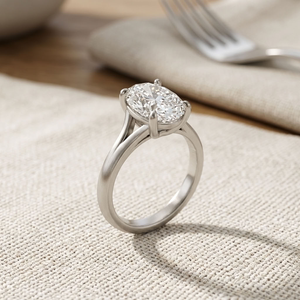 Bague de fiançailles en or blanc 14 carats rhodié, certifiée IGI, taille brillant, solitaire, sertie à griffes, cadeau de mariage ou de fête, bijoux pour femme - Product Image 4