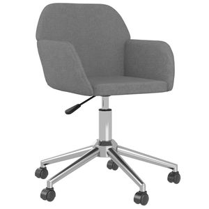 Silla de Oficina Gris Claro con Tela de Poliéster, Madera Contrachapada Metálica y Espuma, Duradera y Elegante - Product Image 2