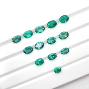 Lote de Esmeraldas Naturales de Zambia, Corte Ovalado Facetado, 3-9 mm, Certificadas por IGI, para Joyería Artesanal - Product Image 2