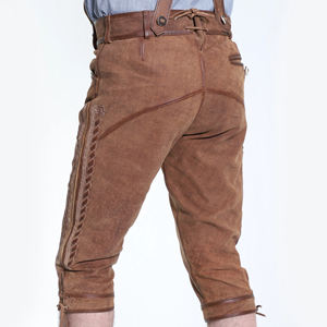 Ensemble Lederhosen bavarois haut de gamme pour homme, en cuir, brodé, pour le Festival de la Bière d'Oktoberfest, avec fourniture OEM ODM sous marque privée - Product Image 4