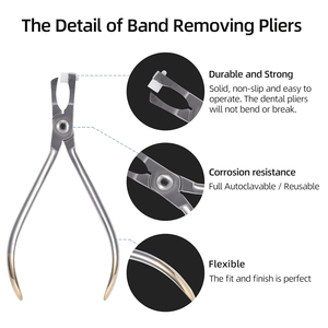 Herramienta para Remover Bandas de Ortodoncia Dental, Pinza Reutilizable de Acero Inoxidable para Uso Clínico en Consultorio Dental, Pinza para Remover Bandas - Product Image 5