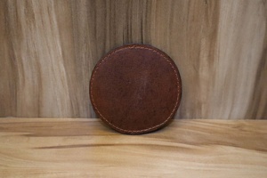Genuine Leather <b>Coaster</b> Mat Round for Hotel Restaurant Tea Coffee <b>Drink</b> Mat Wholesale Manufacturer Factory - Product Image 2