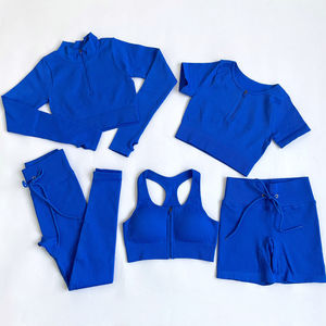 Conjunto de Yoga de 4 Piezas para Mujer, Personalizado con Logotipo, Suave, Agradable al Tacto, de Alto Impacto, para Entrenamiento, Deportes y Fitness - Product Image 4