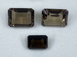 Cuarzo Ahumado Facetado en Forma Octogonal, Piedras Sueltas de Diferentes Tamaños de 8x6mm a 22x16mm, Calibradas para Joyería, Lote - Product Image 6