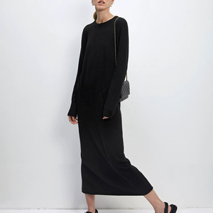 Vestido Casual de Verano y Primavera para Mujer, Tejido Sólido, Ecológico, Transpirable, Corte en A, Cintura Natural, Elegante, Moda de Oficina, Nuevo 2026 - Product Image 1