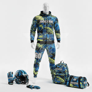 Uniforme de Práctica de Fútbol Americano, Tela de Malla Resistente, Unisex, Tallas Grandes, Colores Personalizados para el Equipo, Jersey de Fútbol Antibacteriano Unisex - Product Image 2