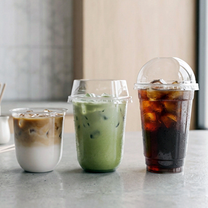 Wholesale Clear <b>Cups</b> 16-22 oz Disposable Iced Coffee Tea <b>Cups</b> <b>Plastic</b> <b>Cups</b> With Lids PP/PET <b>Cups</b> - Product Image 1