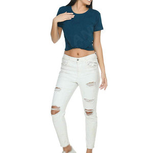 Camisetas de algodón premium para mujer, camisetas casuales de manga corta para uso diario, camisetas estampadas elegantes para mujer - Product Image 2