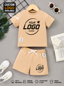 Conjunto de Camiseta y Pantalones Cortos para Niños Personalizados 100% Algodón |   Conjunto de Ropa de Verano para Niños y Niñas de 2 a 15 Años - Product Image 6