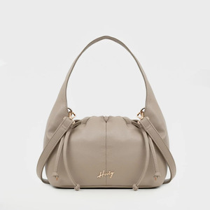 Sac à bandoulière Hody pour femme, forme hobo, en cuir microfibre, fermeture à cordon, luxe, mode, 7L, doublure en satin, sac à main pour usage quotidien - Product Image 1